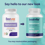 BESTVITE Nattokinase Capsules 100mg on a wooden table