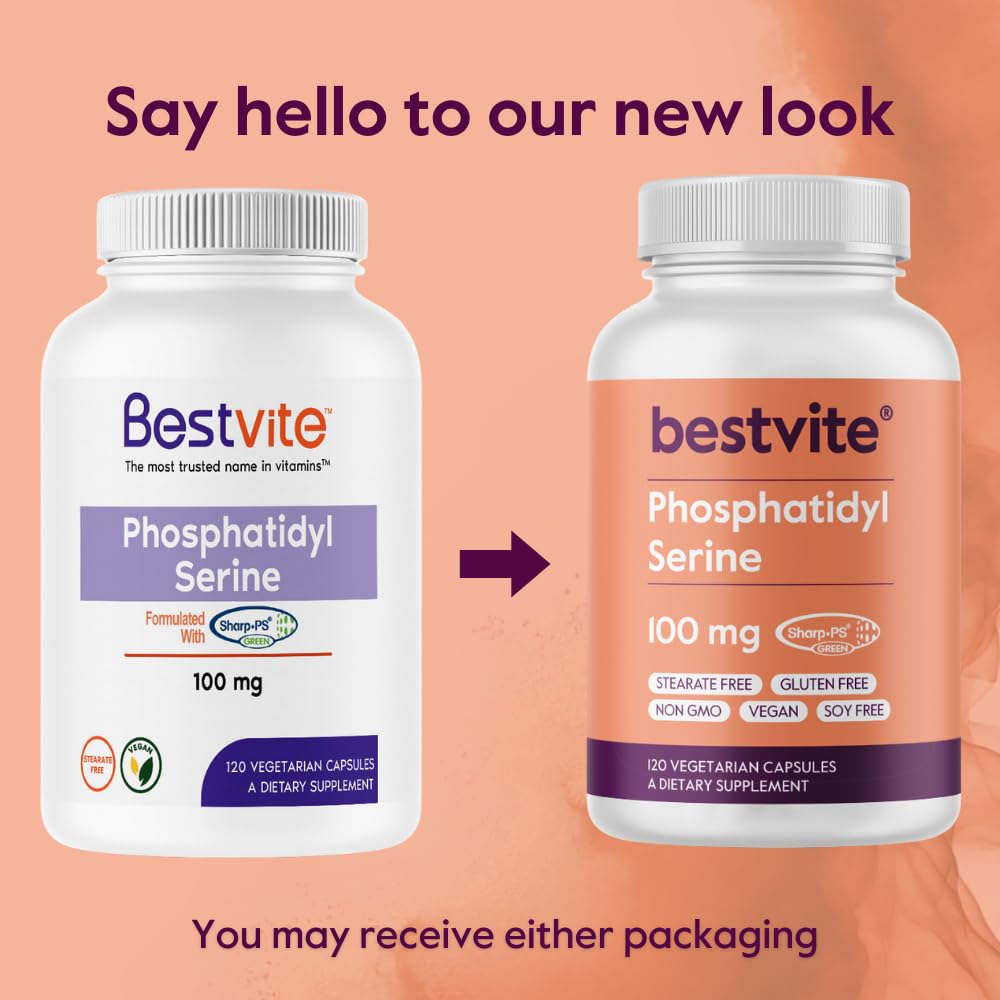 BESTVITE Phosphatidylserine 100mg soy-free capsules in hand