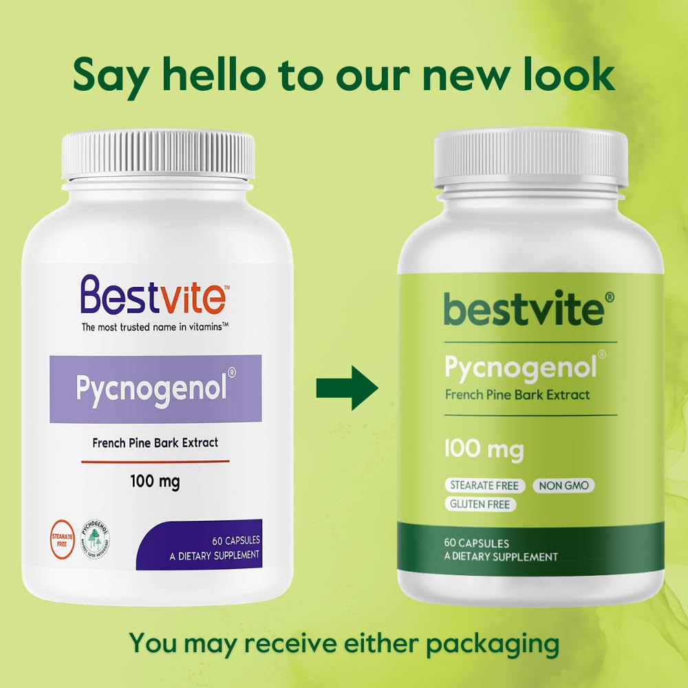 BESTVITE Pycnogenol capsules in hand