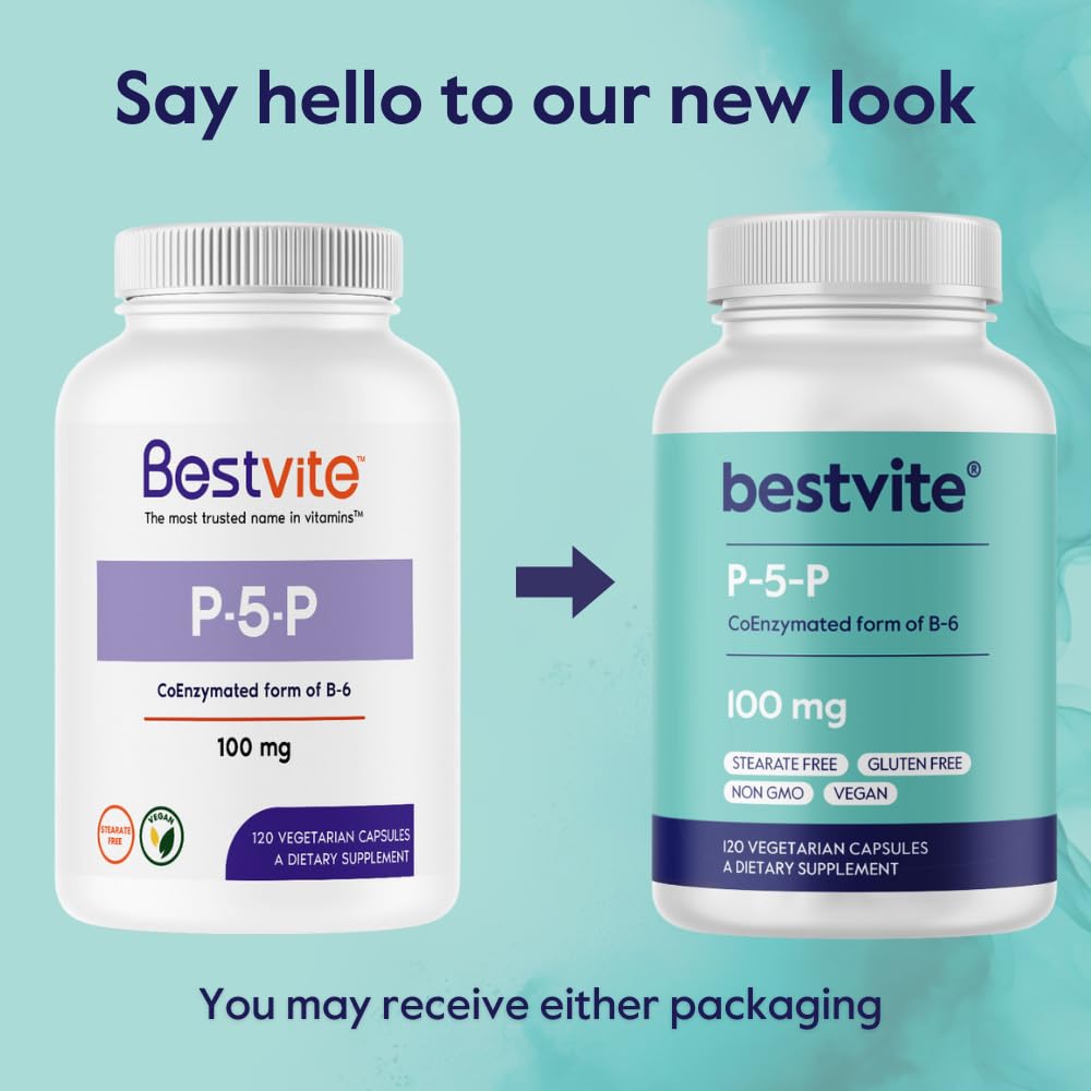 BESTVITE Pyridoxal-5-Phosphate 100mg capsules close-up