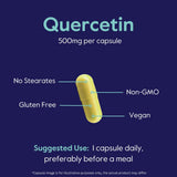 BESTVITE Quercetin 500mg supplement bottle top view