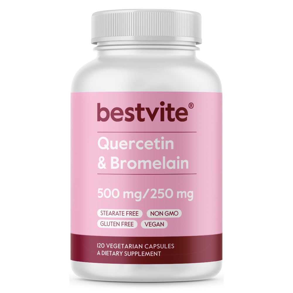 BESTVITE Quercetin & Bromelain supplement bottle front view
