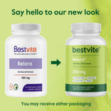 BESTVITE Relora product packaging with dimensions