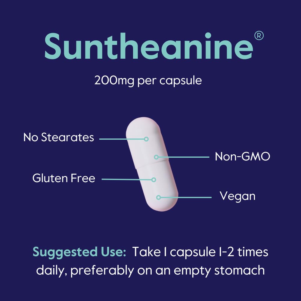 BESTVITE Suntheanine 200mg capsules opened bottle
