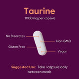 BESTVITE Taurine 1000mg supplement on a wooden table