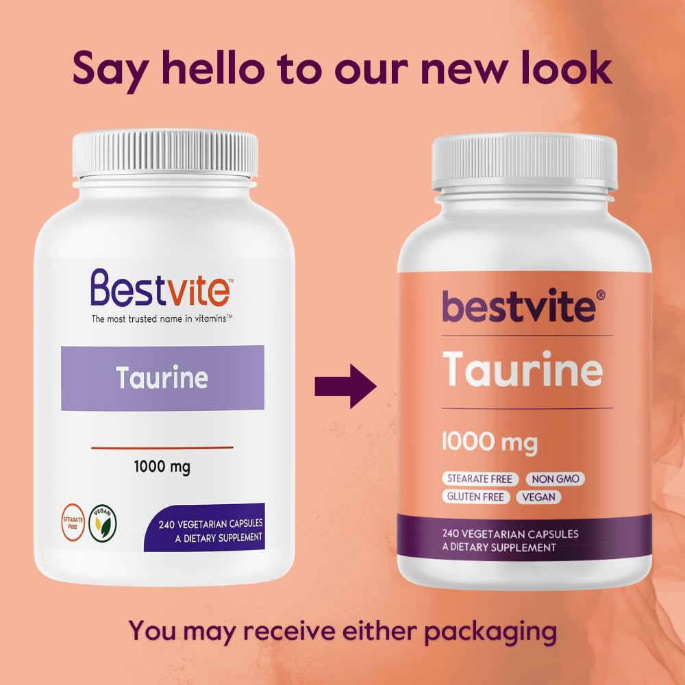 BESTVITE Taurine 1000mg supplement with measuring spoon