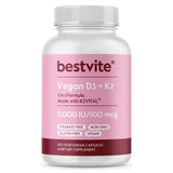BESTVITE Vegan Vitamin D3 + K2 capsules front view