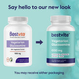 BESTVITE Vegetarian Glucosamine 1000mg capsules bottle with label