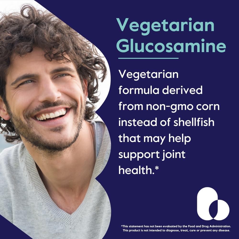 BESTVITE Vegetarian Glucosamine 1000mg capsules opened bottle