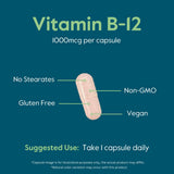 BESTVITE Vitamin B-12 Methylcobalamin 1000mcg capsules close-up
