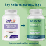 BESTVITE Vitamin B-12 Methylcobalamin 1000mcg capsules in hand