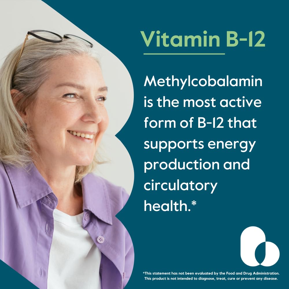 BESTVITE Vitamin B-12 Methylcobalamin 1000mcg capsules side view