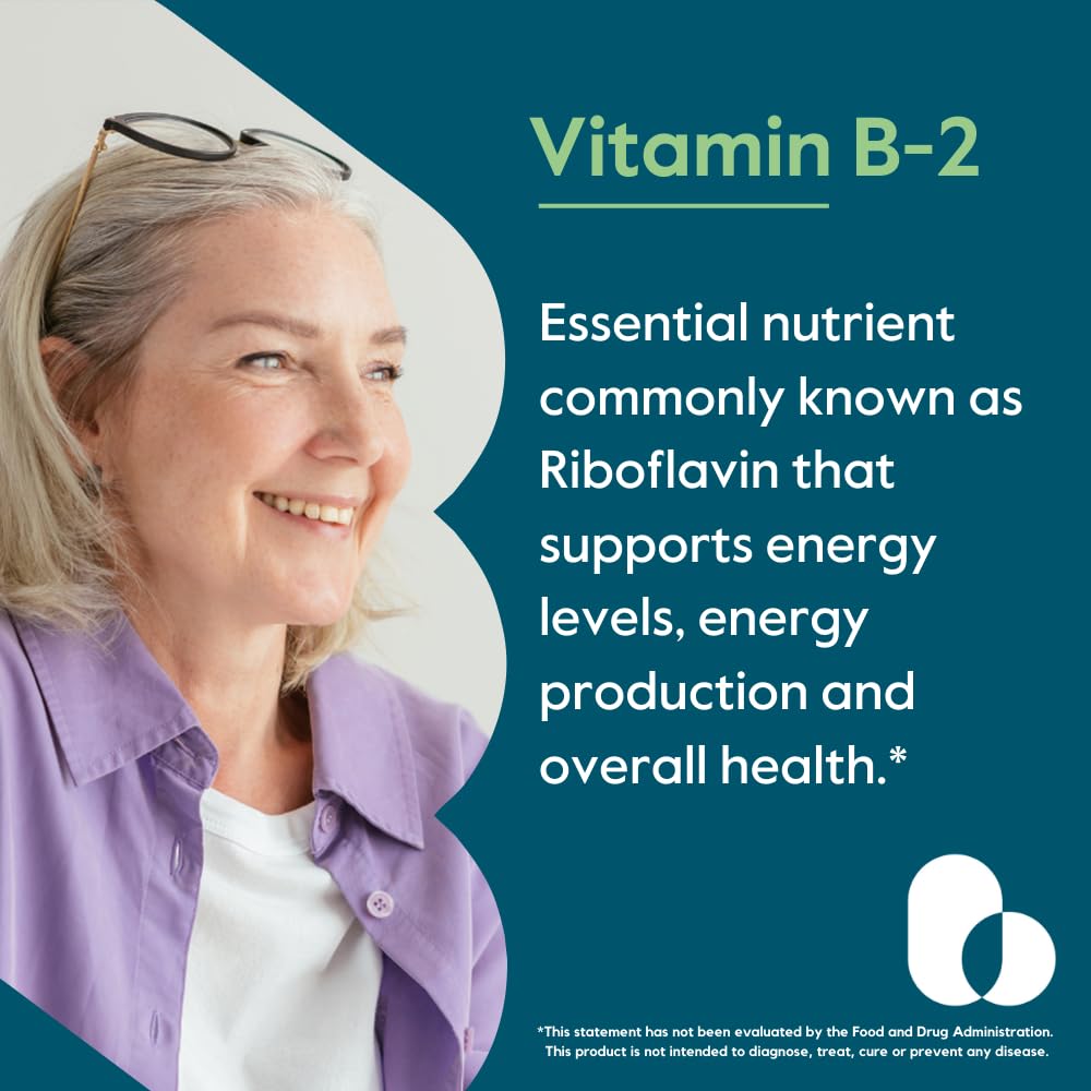 BESTVITE Vitamin B-2 Riboflavin 400mg capsules side view
