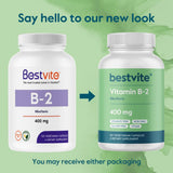 BESTVITE Vitamin B-2 Riboflavin capsules displayed with other vitamins