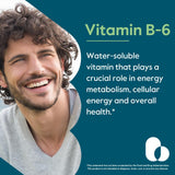 BESTVITE Vitamin B-6 200mg capsules back view