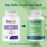 BESTVITE Vitamin B1 Thiamine 100mg Capsules with measuring spoon