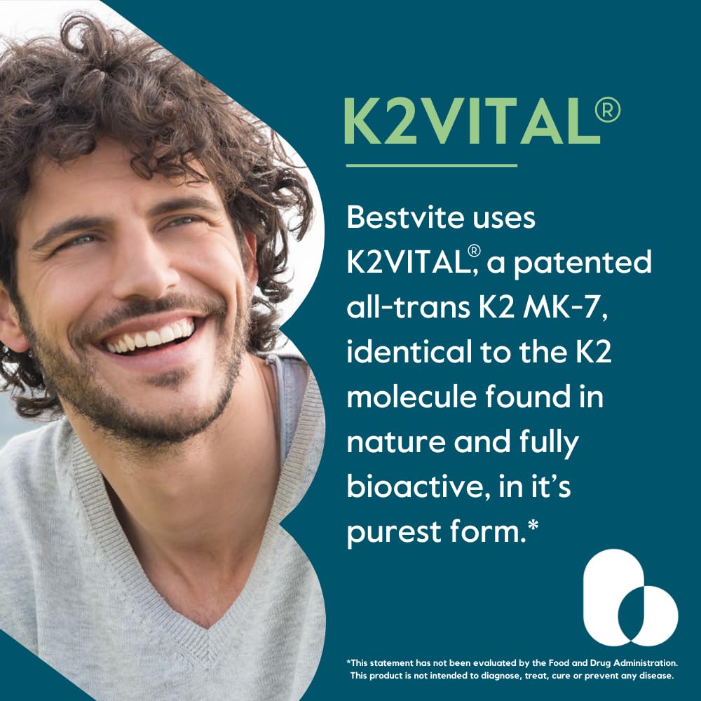 BESTVITE Vitamin K2 MK-7 100mcg capsules side view