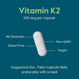 BESTVITE Vitamin K2 MK-7 capsules on a wooden table