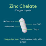 BESTVITE Zinc Chelate 50mg Capsules with a measuring spoon