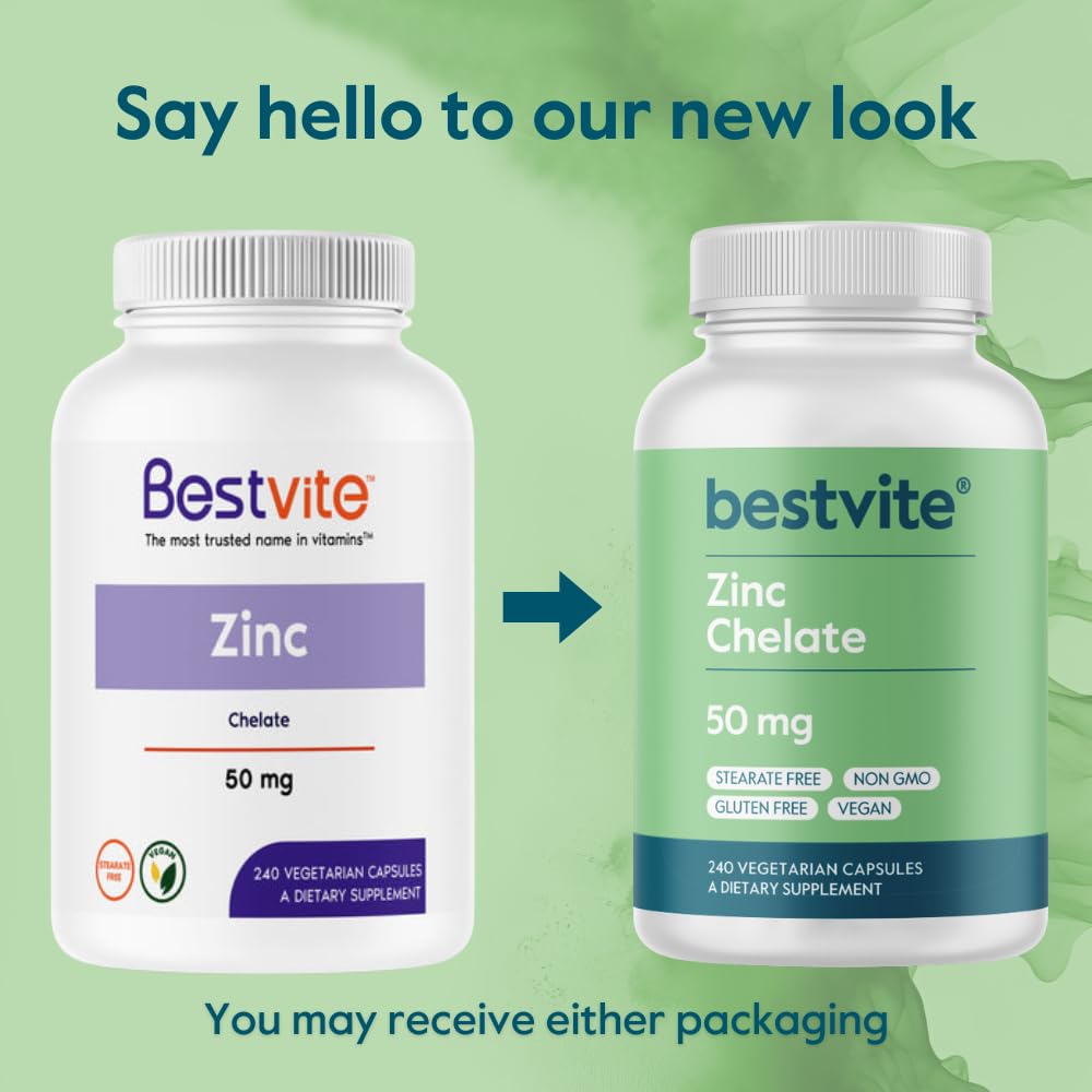 BESTVITE Zinc Chelate 50mg Capsules with other supplements