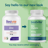 BESTVITE Zinc Chelate 50mg Capsules with other supplements
