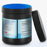 Besway Spirulina Powder inside the pouch with blue powder