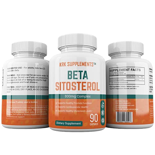 Beta Sitosterol Capsules from KRK SUPPLEMENTS open bottle with capsules