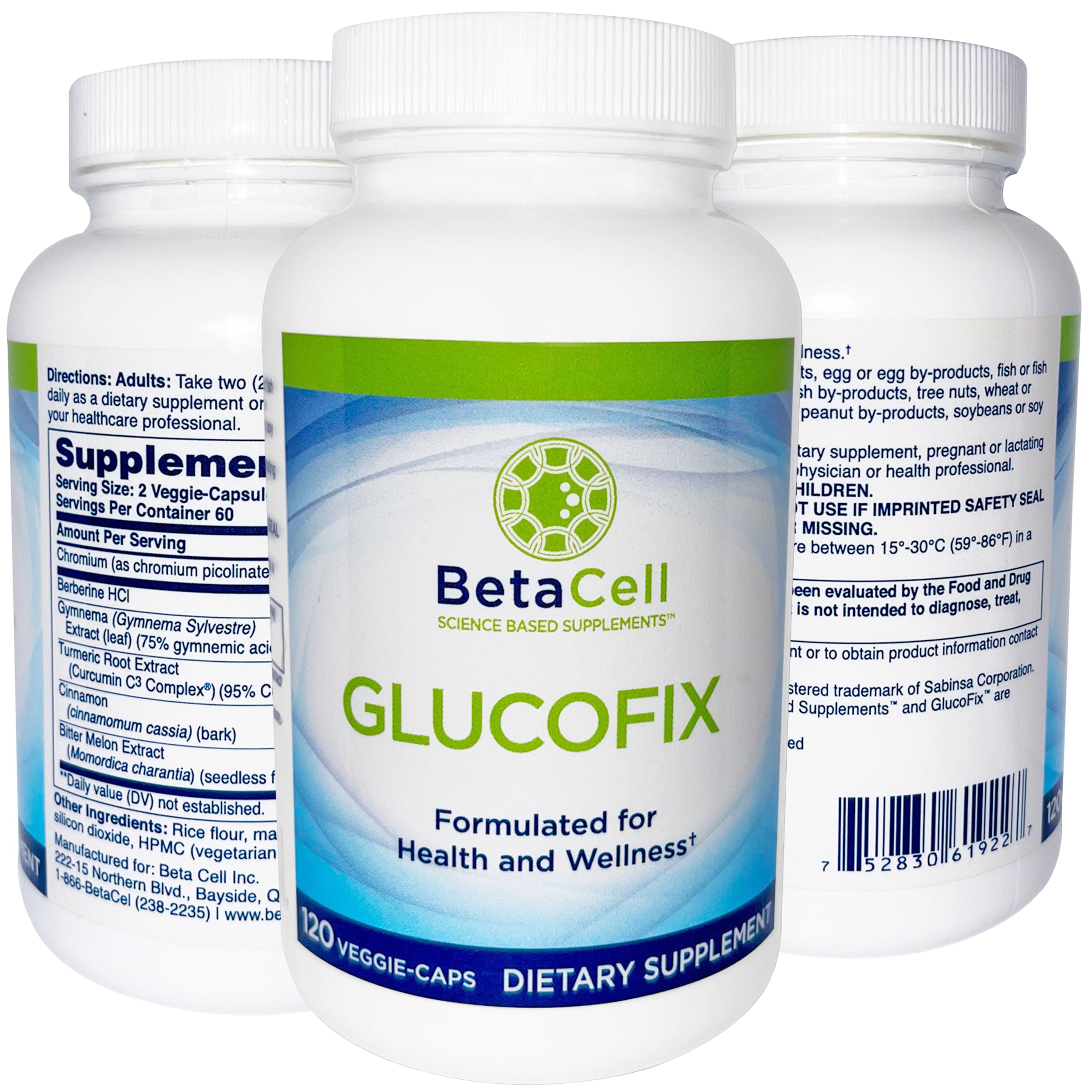 BETACELL Glucofix Berberine Supplement side view