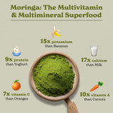 Better Alt Moringa Powder 889g in a bowl with a spoon