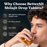 Better Alt Shilajit Dry Drops 30N back view with ingredients