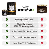 Better Alt Shilajit Gold 30g with herbal background