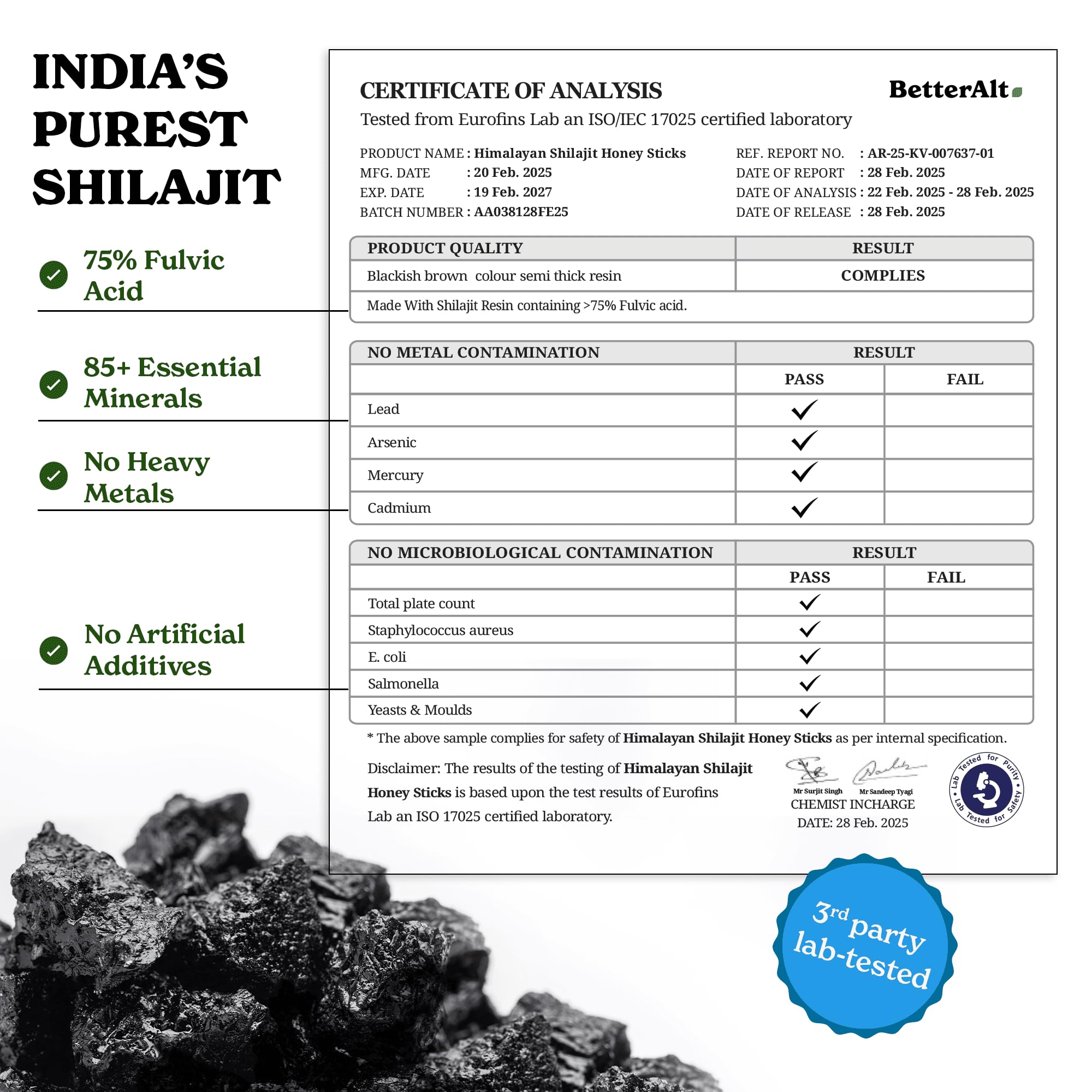 Better Alt Shilajit + Honey Sticks in a natural setting