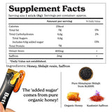 Better Alt Shilajit + Honey Sticks ingredients list