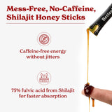 Better Alt Shilajit + Honey Sticks on a wooden table