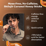 Better Alt Shilajit + Honey Sticks on a wooden table