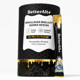 Better Alt Shilajit + Honey Sticks packaging front view