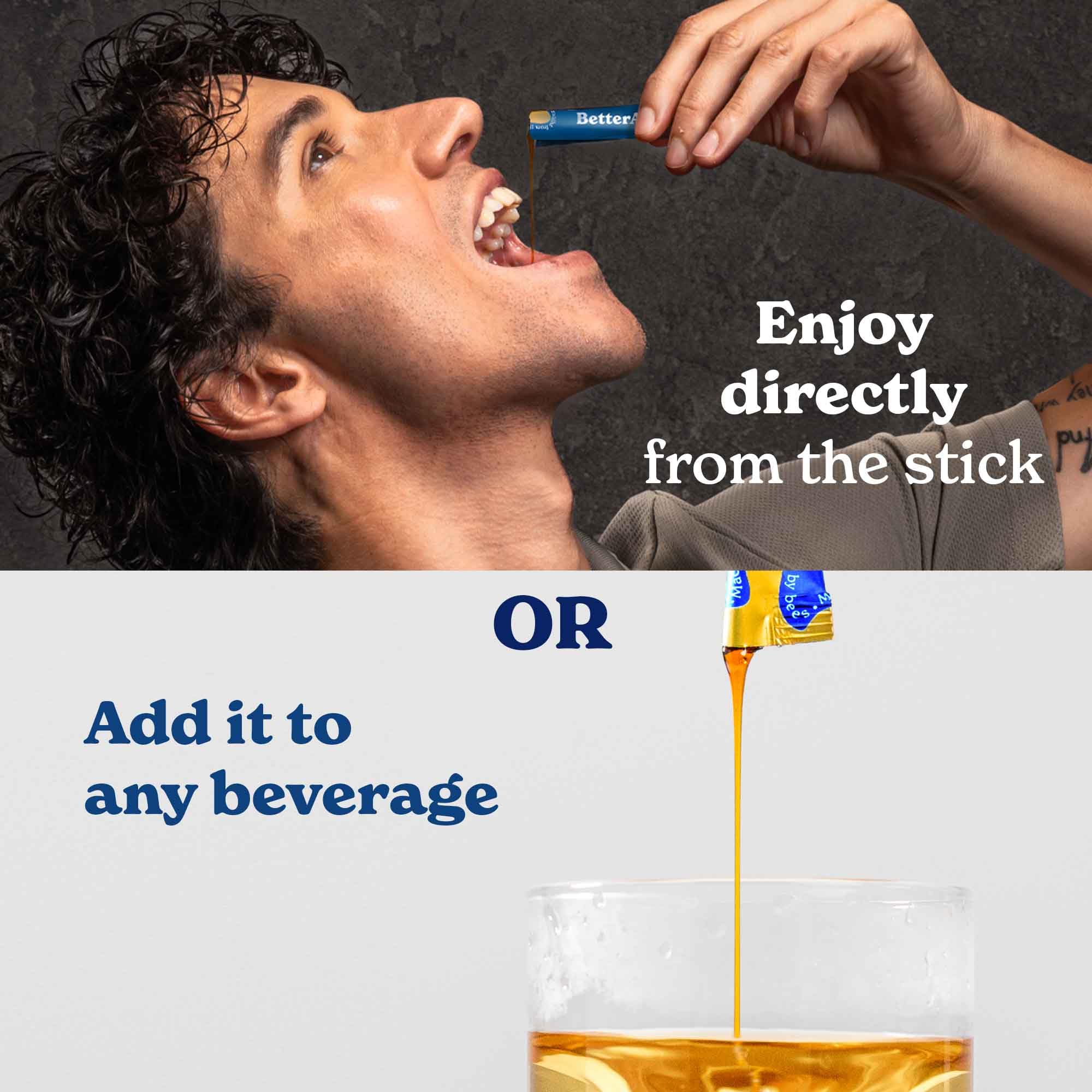 Better Alt Shilajit Honey Sticks showing individual packaging