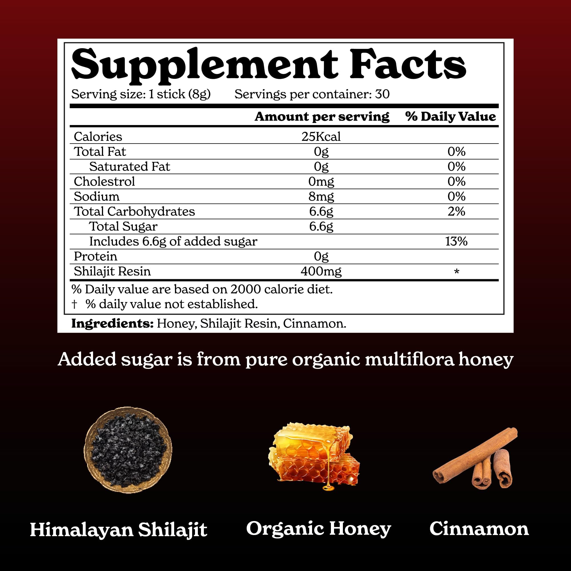 Better Alt Shilajit + Honey Sticks side view