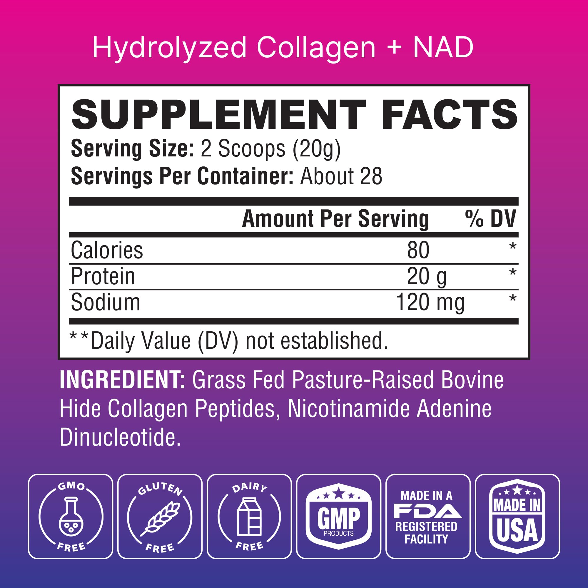 BETTER LIFE LAB Collagen + NAD Supplement serving suggestion