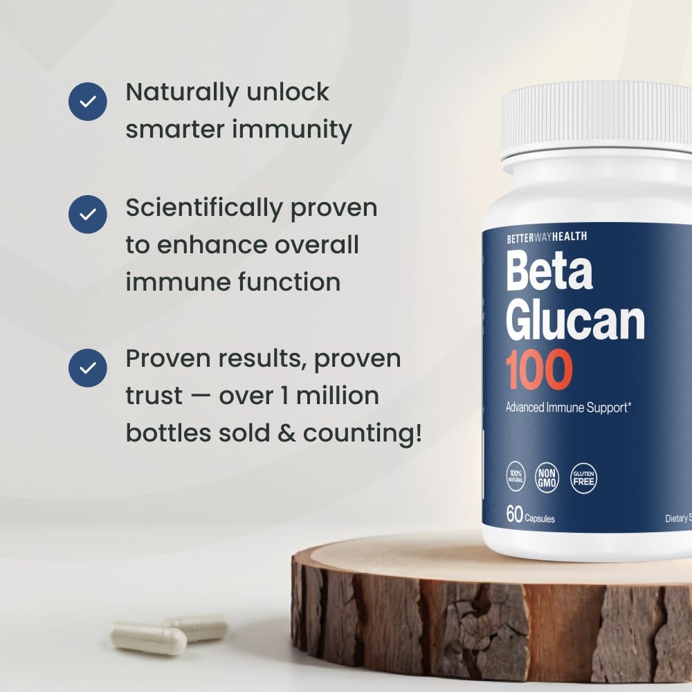 Better Way Health Beta Glucan 100 supplement capsules