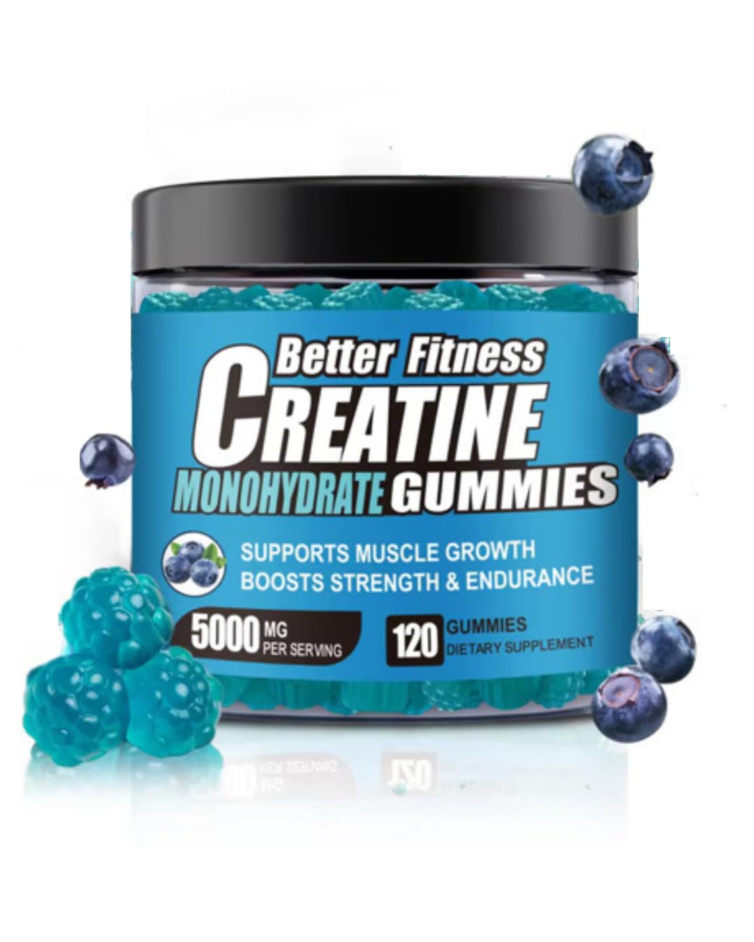 BetterFitness Creatine Gummies 120 count front view