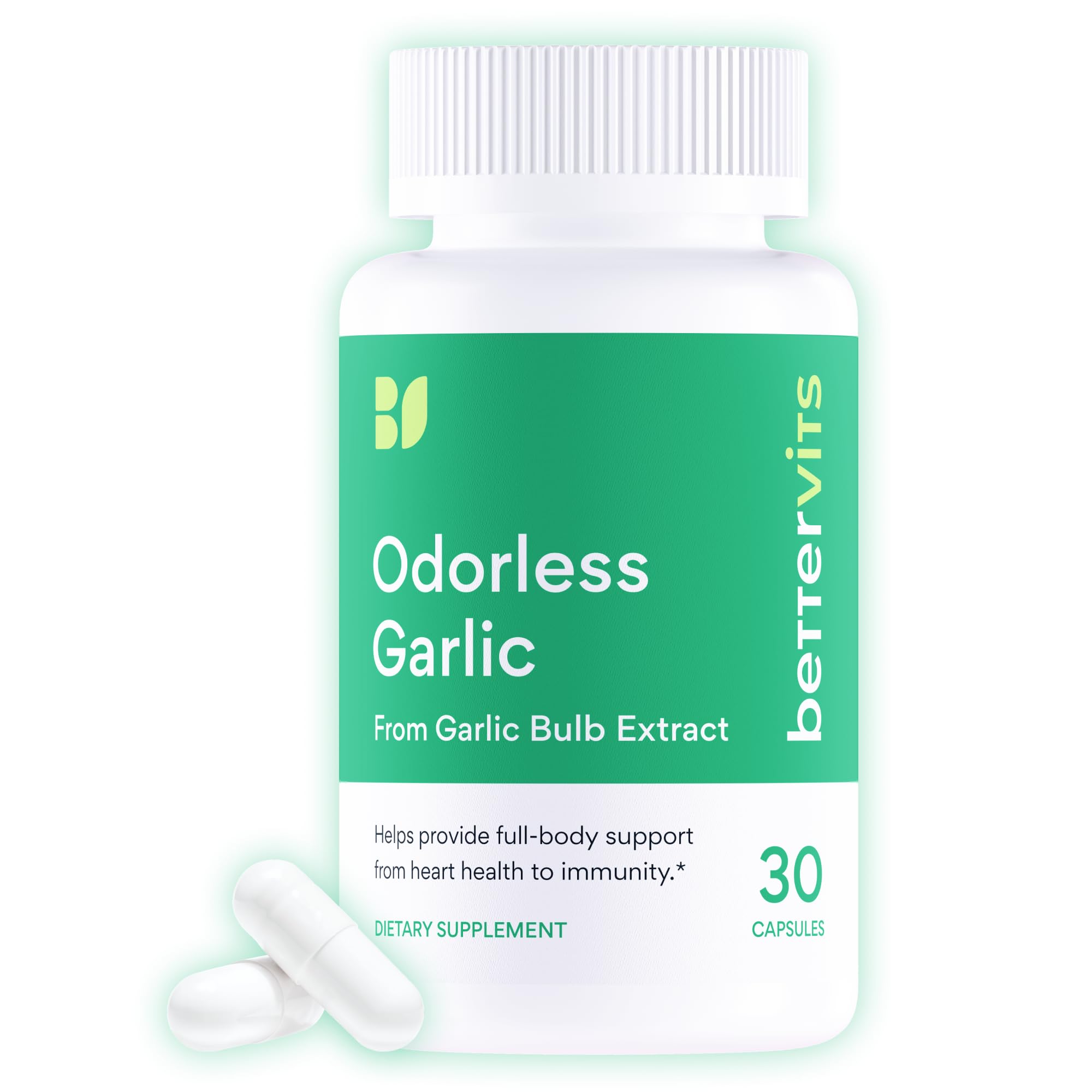 Bettervits Odorless Garlic Capsules 1000mg front view