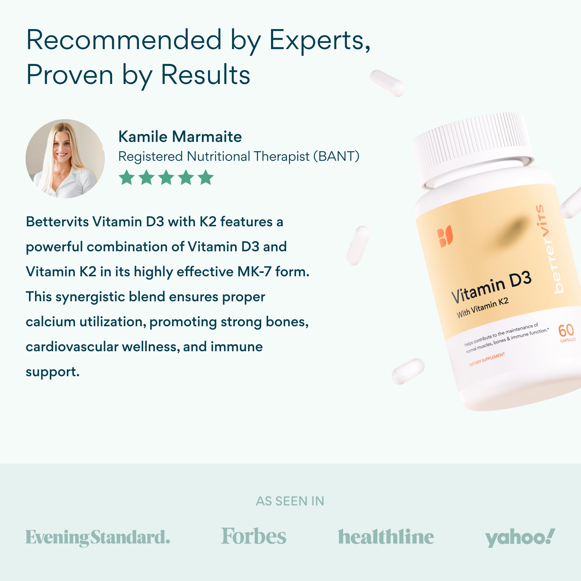 Bettervits Vitamin D3 K2 Capsules 5000 IU lifestyle scene