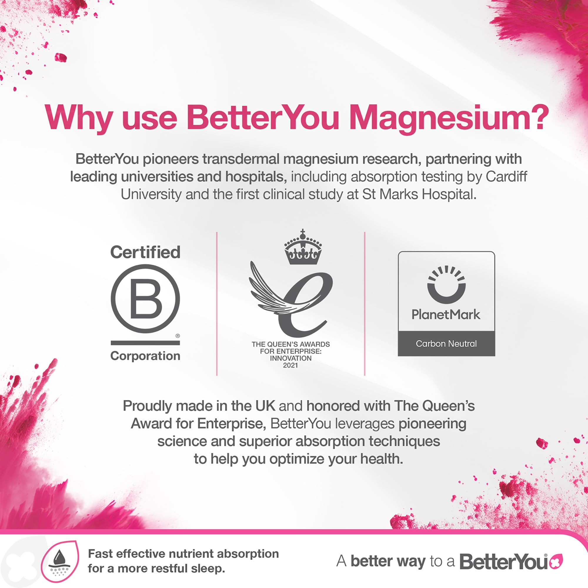BetterYou Magnesium Muscle Body Spray with lavender flowers