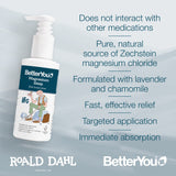 BetterYou Magnesium Sleep Kids’ Body Lotion on a bedside table