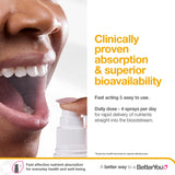 BetterYou support B12 Oral Spray 50g with dosage instructions