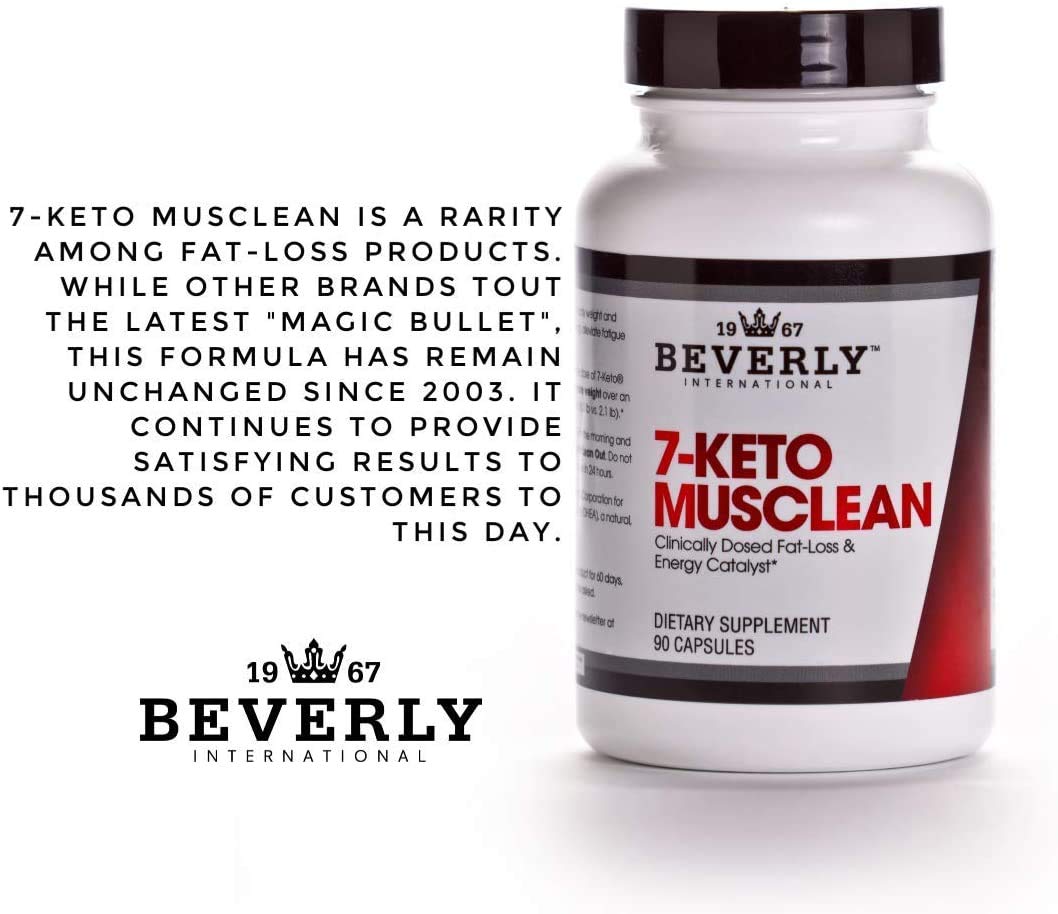 Beverly International 7-Keto Musclean Fat Burner capsules close-up