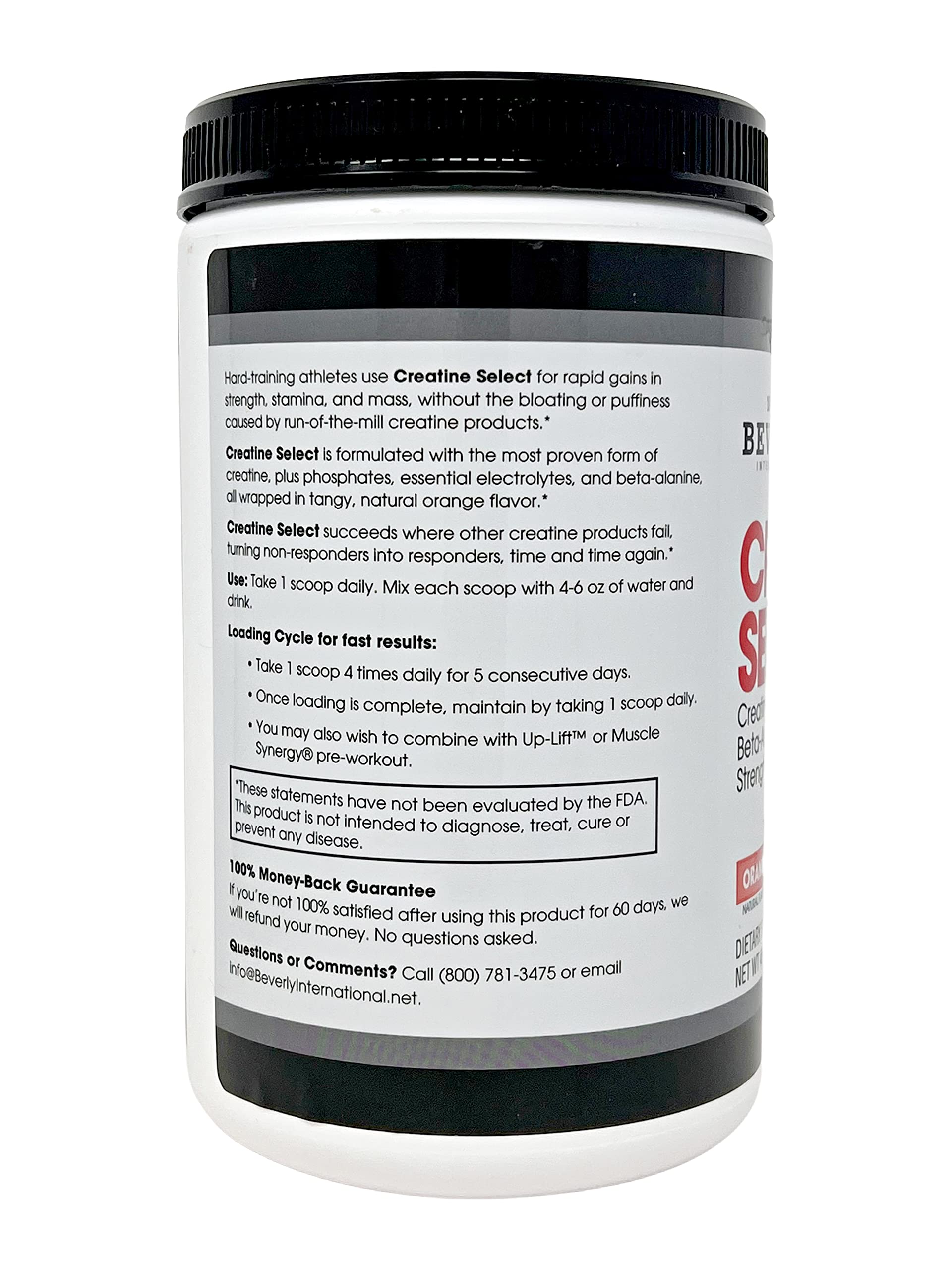 Beverly International Creatine Select 480g nutritional information