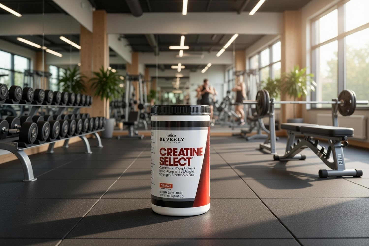 Beverly International Creatine Select 480g opened with powder visible