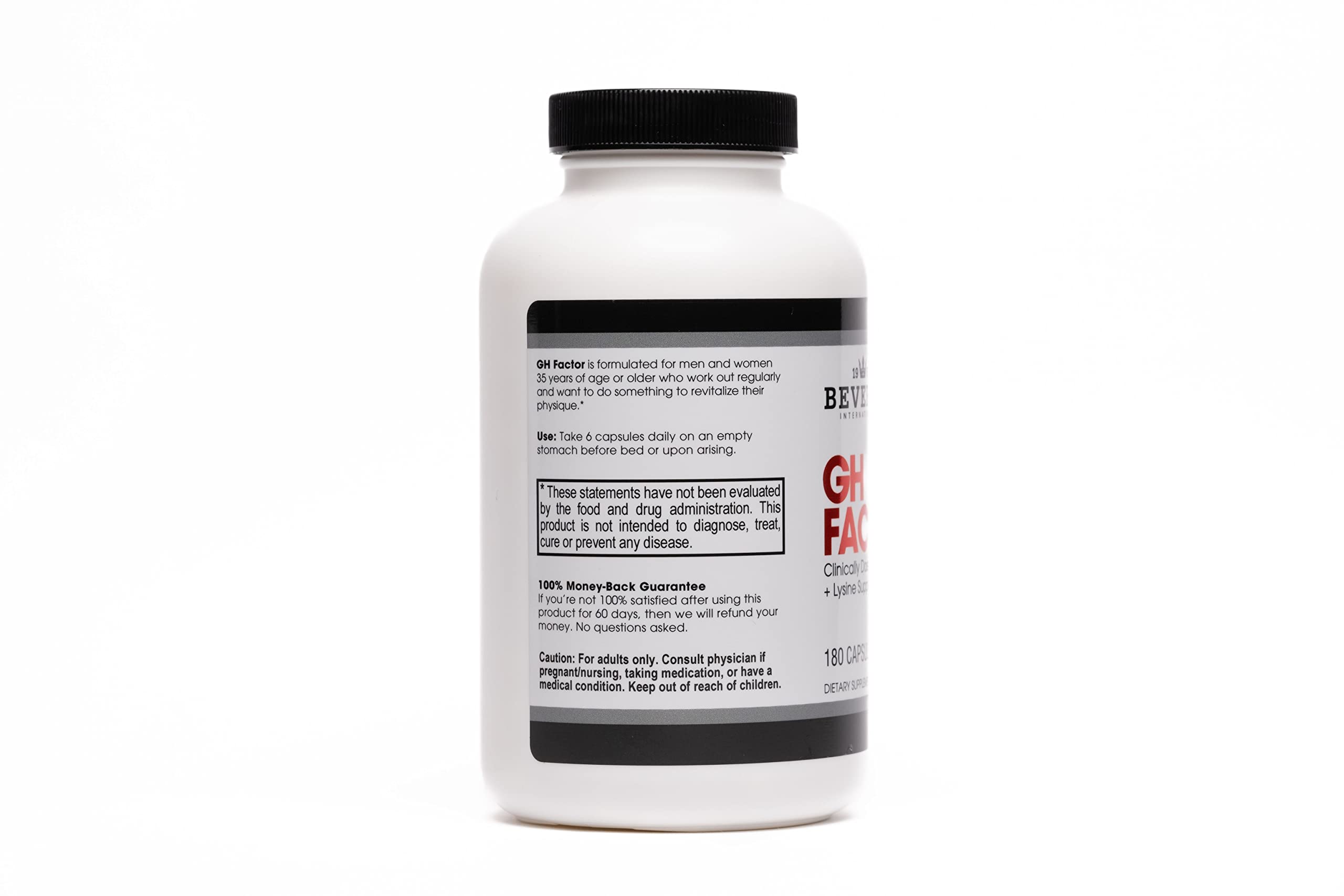Beverly International GH Factor L-Arginine Supplement back view